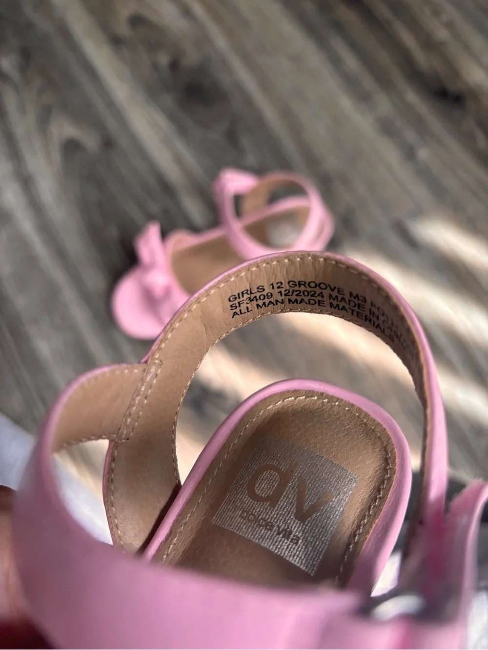 Pink Bow Block Heel Sandals - kids